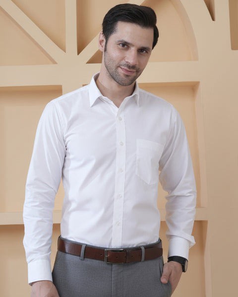 Classic White Formal Shirt for Men