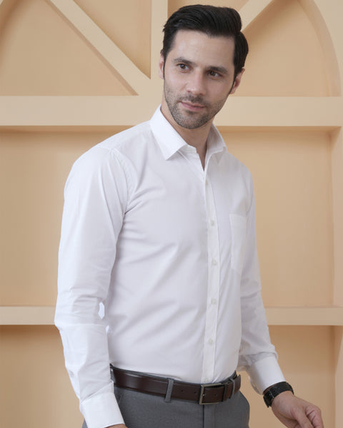 Classic White Formal Shirt for Men