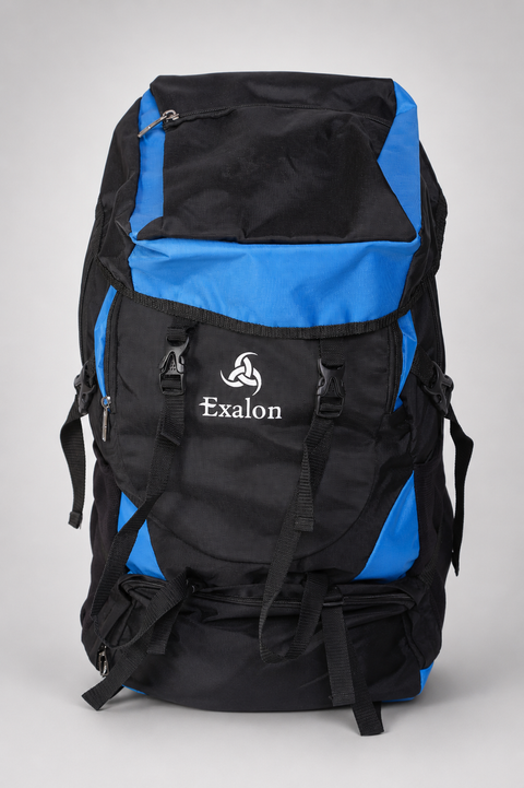 Blue Black Outdoor Trekking Rucksack Heavy Duty Travel Bag