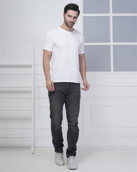 Plain White Training Essential Tee for Men Lightweight All Day Comfort