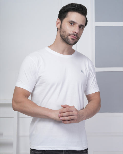 Plain White Training Essential Tee for Men Lightweight All Day Comfort