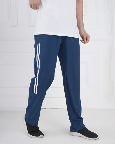 Royal Blue Gym Training Lower for Men with Side Stripe Style