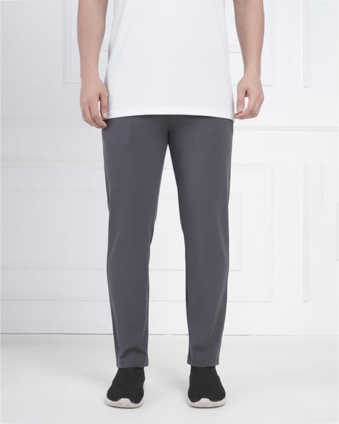 Slate Grey Stretch Performance Track Pants for Men