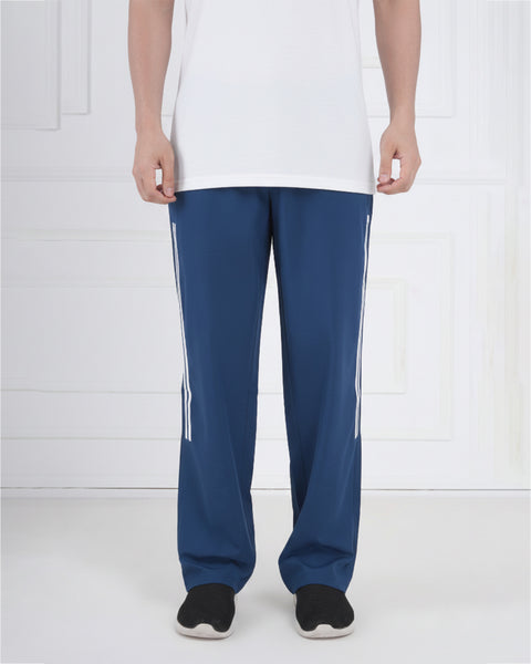 Royal Blue Gym Training Lower for Men with Side Stripe Style