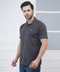 Dark Grey Smart Fit Polo Tee for Men Everyday Gym Training Wear