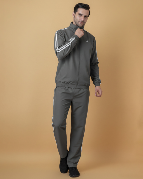 Exalon UrbanFlex Grey Performance Tracksuit for Men | Premium Gym & Trave