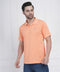 Peach Orange Sports Polo Tee Men Quick Dry Fitness Casual Wear
