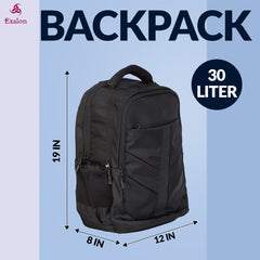 Exalon 30L Executive Laptop Backpack | Polyester Travel & School Bag