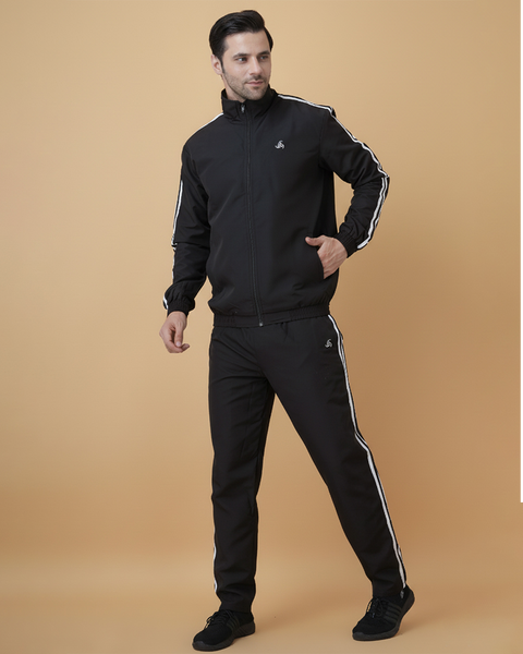Exalon Velocity Pro Black Athleisure Tracksuit for Men |Sports Wear Set
