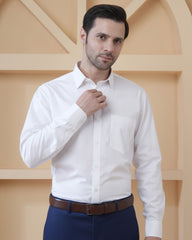 Premium White 100% Cotton Formal Shirt for Men