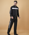 Exalon AeroStride Black Sports Tracksuit for Men | Premium Activewear Set