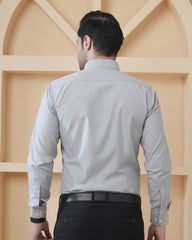 Light Grey Filafil PC Blend Formal Shirt for Men