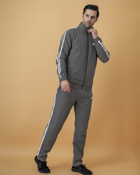 Exalon UrbanFlex Grey Performance Tracksuit for Men | Premium Gym & Trave