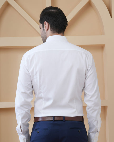 Premium White 100% Cotton Formal Shirt for Men