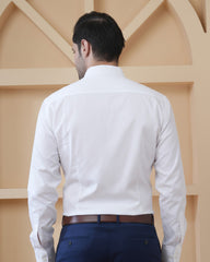 Premium White 100% Cotton Formal Shirt for Men