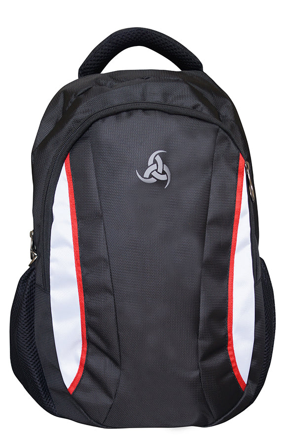 Exalon Urban Black-red Trail Backpack – 30L Lightweight Polyester Bag with Dual Compartments