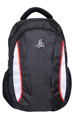 Exalon Urban Black-red Trail Backpack – 30L Lightweight Polyester Bag with Dual Compartments