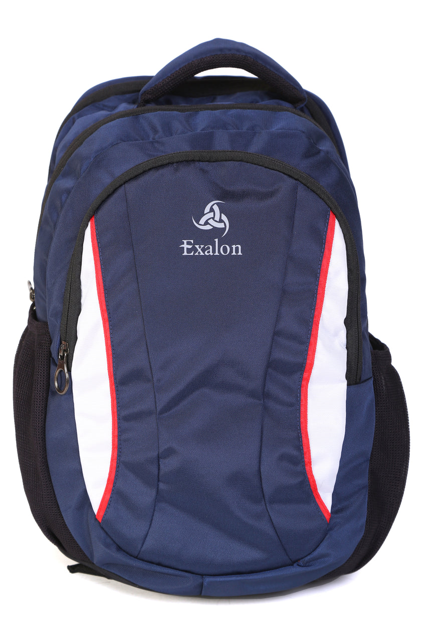 Exalon Urban Dark Blue Trail Backpack – 30L Lightweight Polyester Bag with Dual Compartments