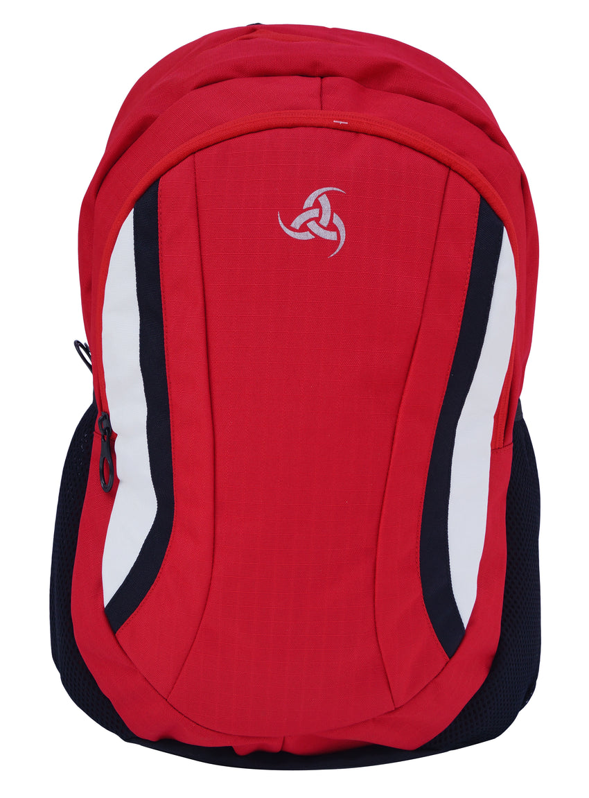 Exalon Urban RedTrail Backpack – 30L Lightweight Polyester Bag with Dual Compartments