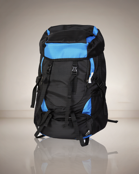 Blue Black Outdoor Trekking Rucksack Heavy Duty Travel Bag