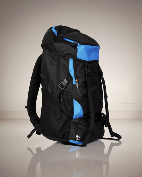 Blue Black Outdoor Trekking Rucksack Heavy Duty Travel Bag
