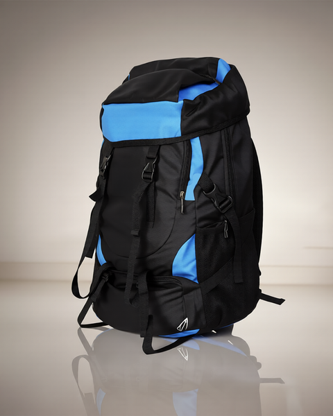 Blue Black Outdoor Trekking Rucksack Heavy Duty Travel Bag