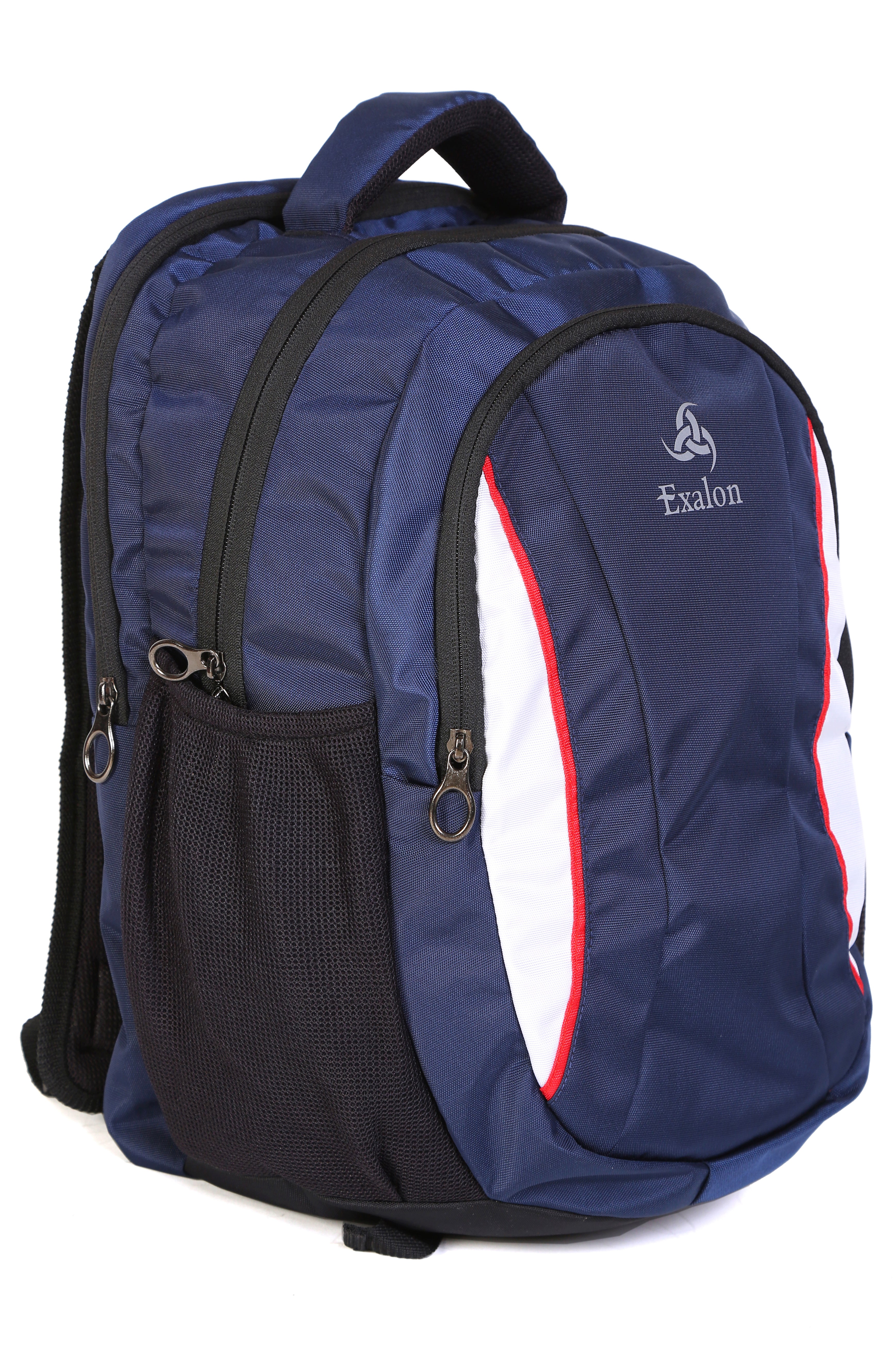 Exalon Urban Dark Blue Trail Backpack – 30L Lightweight Polyester Bag with Dual Compartments