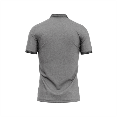 Men’s Minimal Grey Polo T-Shirt with Contrast Trim