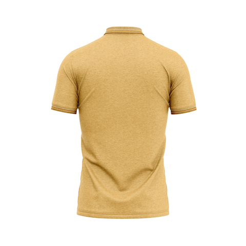 Mustard Polo T-Shirt with Fine Collar Detail