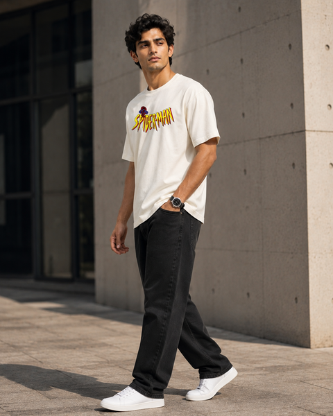 Exalon Spider-Man Oversized T-Shirt for Men – 100% Cotton Tee