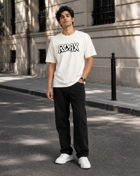 Exalon Chill Mode Relax Oversized T-Shirt for Men | Graphic Streetwear