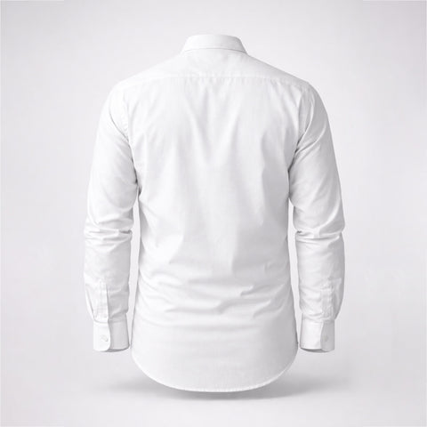 Premium White 100% Cotton Formal Shirt for Men