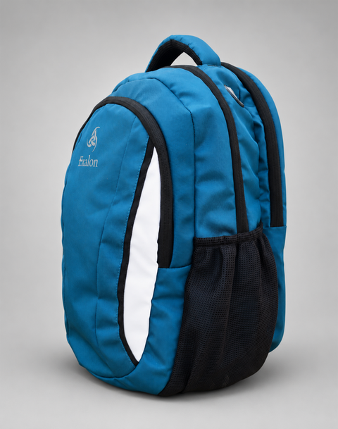 30L Premium Blue Laptop Backpack with 3 Compartments & Bottle Pockets