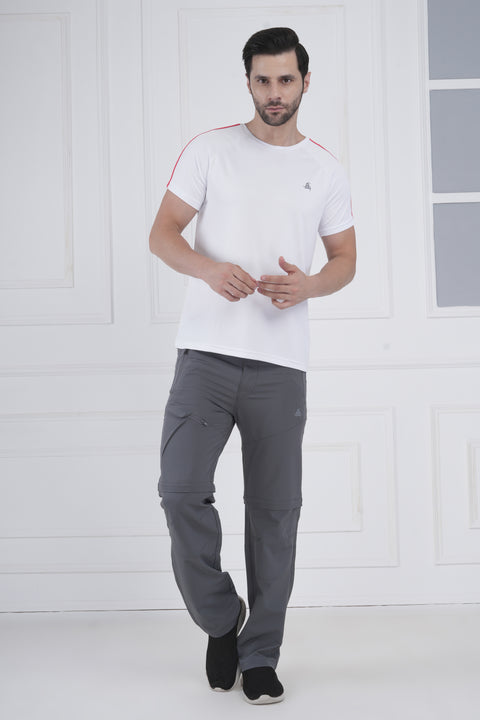 Exalon Explorer Convertible Cargo Pants for Men | Grey Performance Trousers