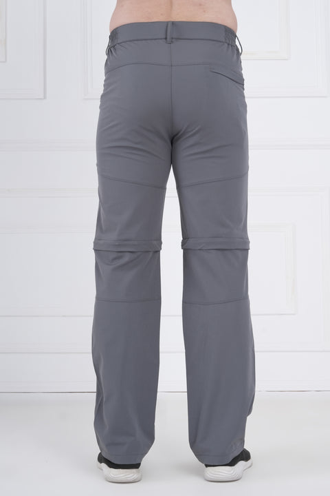 Exalon Explorer Convertible Cargo Pants for Men | Grey Performance Trousers