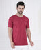 Classic Crew Neck T-Shirt for Men in Rich Maroon Shade