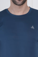 Exalon® Men’s Air Force Blue Dry-Fit Round Neck T-Shirt