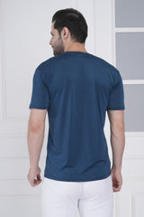 Exalon® Men’s Air Force Blue Dry-Fit Round Neck T-Shirt