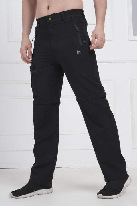 Exalon Expedition Black Zip-Off Cargo Pants | Performance Wear