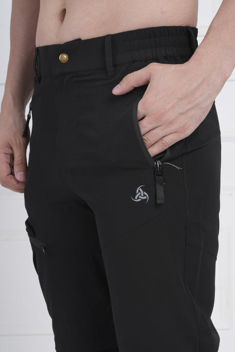 Exalon Expedition Black Zip-Off Cargo Pants | Performance Wear