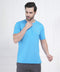 Aqua Blue Aeroflow Performance Round Neck T Shirt for Men
