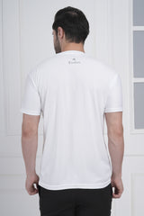 Navy Blue Exalon Men’s Round Neck T-Shirt Dot Knit Breathable Fabric