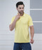 Men’s Lemon Yellow Polo T-Shirt with Subtle Tipping Detail
