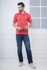 Men’s Pastel Cherub Pink Premium Polo T-Shirt – 100% Micro Polyester