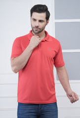 Men’s Pastel Cherub Pink Premium Polo T-Shirt – 100% Micro Polyester