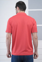 Men’s Pastel Cherub Pink Premium Polo T-Shirt – 100% Micro Polyester