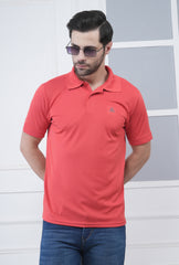 Men’s Pastel Cherub Pink Premium Polo T-Shirt – 100% Micro Polyester