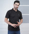 Black Collared Sports Polo Tee for Men Smart Fit Workout Wear
