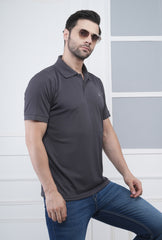 Men’s Premium Black Polo T-Shirt | Regular Fit Micro Polyester T-shirt