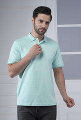 Mustard Yellow Men’s Flex Cotton Polo T-Shirt – Premium Cotton-Polyester Blend